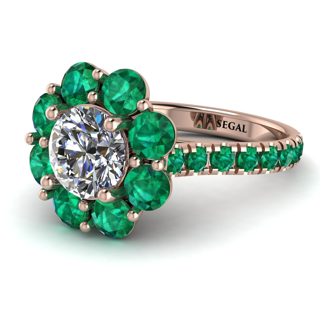 Glamorous Diamond Halo Engagement Ring - Amaya No. 17
