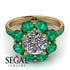 Glamorous Diamond Halo Engagement Ring - Amaya No. 16 image 3