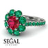 Glamorous Ruby Halo Engagement Ring - Amaya No. 27 image 10