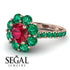 Glamorous Ruby Halo Engagement Ring - Amaya No. 26 image 10