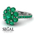 Glamorous Emerald Halo Engagement Ring - Amaya No. 21 image 10