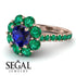 Glamorous Sapphire Halo Engagement Ring - Amaya No. 29 image 10