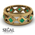 Glamorous Emerald Wedding Ring - Lucas No. 4 image 6