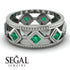 Glamorous Emerald Wedding Ring - Lucas No. 6 image 2