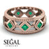 Glamorous Emerald Wedding Ring - Lucas No. 5 image 2