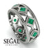 Glamorous Emerald Wedding Ring - Lucas No. 6 image 3