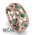 Glamorous Emerald Wedding Ring - Lucas No. 5 image 3