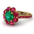 Glamorous Emerald Halo Engagement Ring - Amaya No. 49 image 1