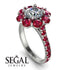 Glamorous Diamond Halo Engagement Ring - Amaya No. 48 image 2