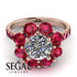 Glamorous Diamond Halo Engagement Ring - Amaya No. 47 image 3