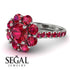 Glamorous Ruby Halo Engagement Ring - Amaya No. 57 image 10
