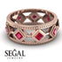 Custom Glamorous Lab Ruby Wedding Ring - Lucas No. 11 image 6