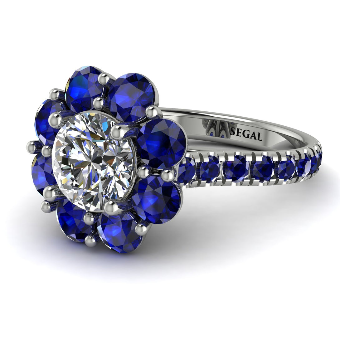Glamorous Diamond Halo Engagement Ring - Amaya No. 63