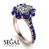 Glamorous Diamond Halo Engagement Ring - Amaya No. 62 image 2