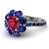 Glamorous Ruby Halo Engagement Ring - Amaya No. 72 image 1