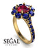 Glamorous Ruby Halo Engagement Ring - Amaya No. 70 image 2