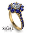 Glamorous Diamond Halo Engagement Ring - Amaya No. 61 image 2