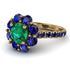 Glamorous Emerald Halo Engagement Ring - Amaya No. 64 image 1