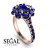 Glamorous Sapphire Halo Engagement Ring - Amaya No. 74 image 2