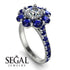 Glamorous Diamond Halo Engagement Ring - Amaya No. 63 image 2
