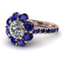 Glamorous Diamond Halo Engagement Ring - Amaya No. 62 image 1