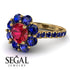 Glamorous Ruby Halo Engagement Ring - Amaya No. 70 image 10