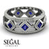 Glamorous Sapphire Wedding Ring - Lucas No. 15 image 2