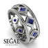 Glamorous Sapphire Wedding Ring - Lucas No. 15 image 3