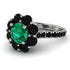 Glamorous Emerald Halo Engagement Ring - Amaya No. 36 image 1