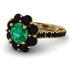 Glamorous Emerald Halo Engagement Ring - Amaya No. 34 image 1