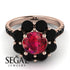 Glamorous Ruby Halo Engagement Ring - Amaya No. 41 image 3