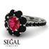 Glamorous Ruby Halo Engagement Ring - Amaya No. 42 image 10