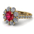Glamorous Ruby Halo Engagement Ring - Amaya No. 10 image 1