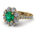 Glamorous Emerald Halo Engagement Ring - Amaya No. 4 image 1