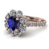 Glamorous Sapphire Halo Engagement Ring - Amaya No. 14 image 1