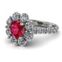 Glamorous Ruby Halo Engagement Ring - Amaya No. 12 image 1