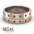 Glamorous Eternity Emerald Wedding Band - Carter No. 5 image 3