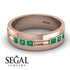 Glamorous Princess Emerald Wedding Ring - Samuel No. 11 image 6