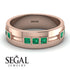 Glamorous Princess Emerald Wedding Ring - Samuel No. 11 image 2