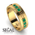 Glamorous Princess Emerald Wedding Ring - Samuel No. 10 image 3