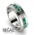 Glamorous Princess Emerald Wedding Ring - Samuel No. 12 image 3