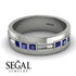 Glamorous Princess Sapphire Wedding Ring - Samuel No. 15 image 6