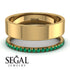 Golden Ratio Emerald Band - Isabel No. 4 image 2