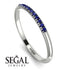 Half Eternity Band With Sapphire - Ayla No. 15 image 6