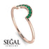 Half Round Stacking Emerald Ring - Alana No. 5 image 2