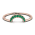 Half Round Stacking Emerald Ring - Alana No. 5 image 1