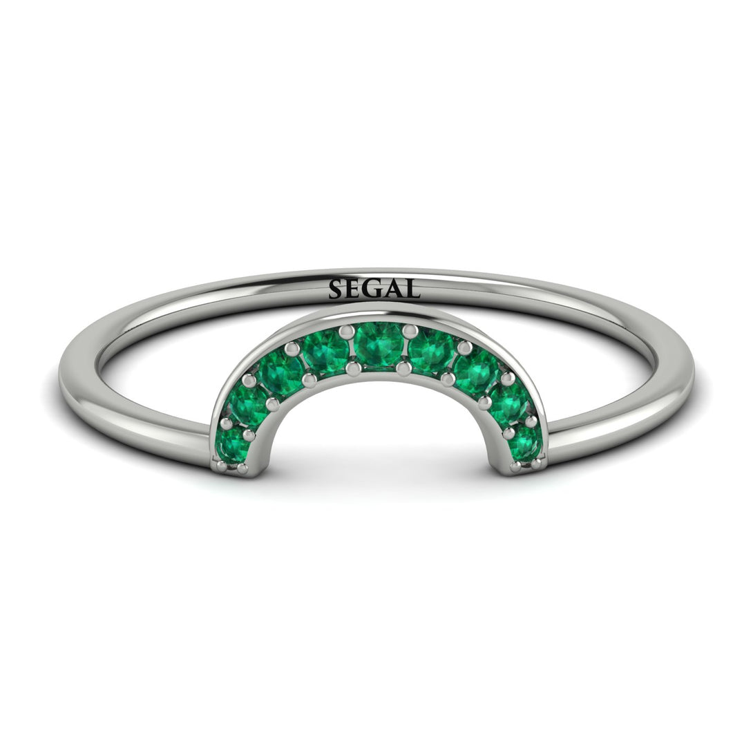Half Round Stacking Emerald Ring - Alana No. 6