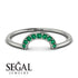 Half Round Stacking Emerald Ring - Alana No. 6 image 6
