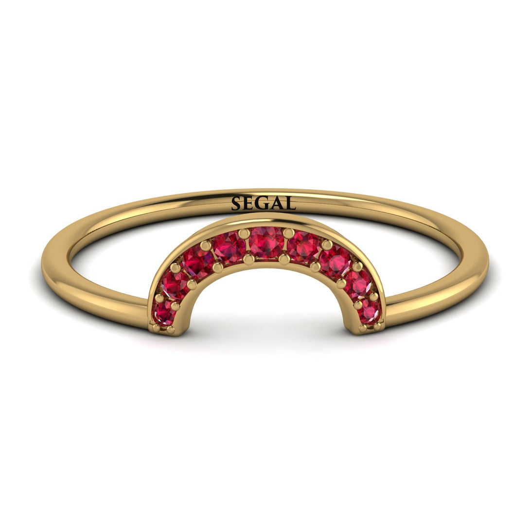 Half Round Stacking Ruby Ring - Alana No. 10