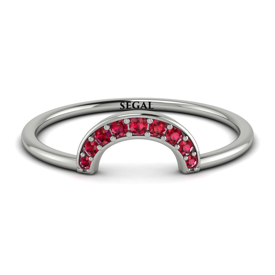 Half Round Stacking Ruby Ring - Alana No. 12